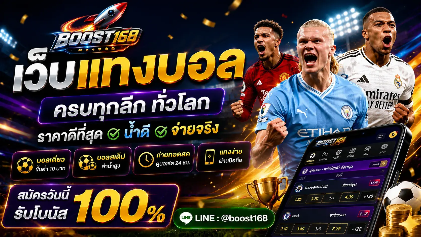 BOOST168 เว็บพนันออนไลน์ครบวงจร สล็อต คาสิโน กีฬา